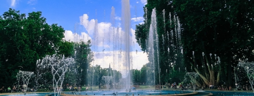 fountain in Margaret Island - green spaces in Budapest